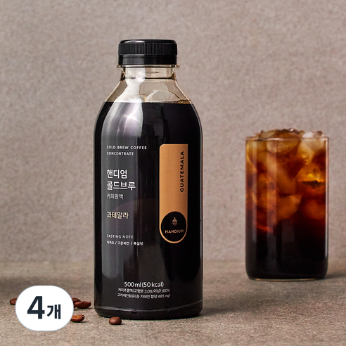 핸디엄 콜드브루원액 과테말라, 500ml, 4개