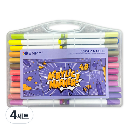 은미 수성 아크릴 다용도 마카, 48색, 4세트