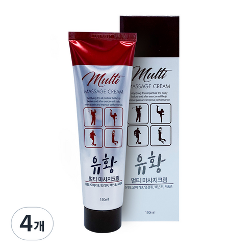 유황 멀티 마사지 크림, 150ml, 4개