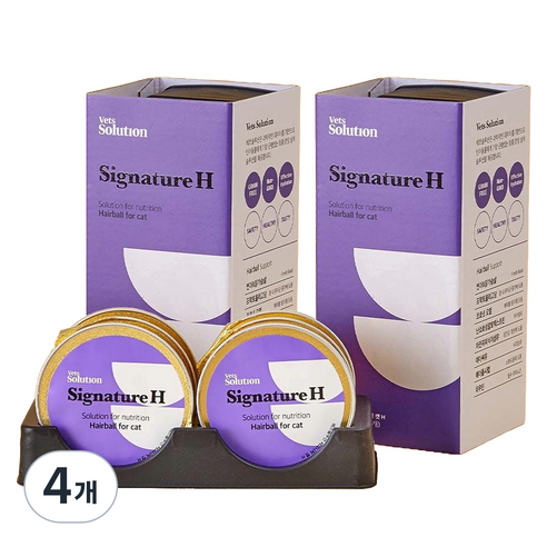베츠솔루션 강아지 시그니처캔 H 헤어볼 for cat 6p, 헤어볼 12p, 180g, 4개