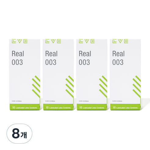 EVE Real 003 남성용 콘돔, 10개입, 8개