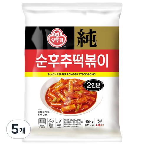 오뚜기 순후추 떡볶이, 426.4g, 5개