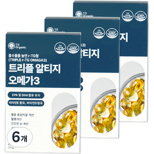 트리플 알티지 오메가3 60정, 39g, 6개