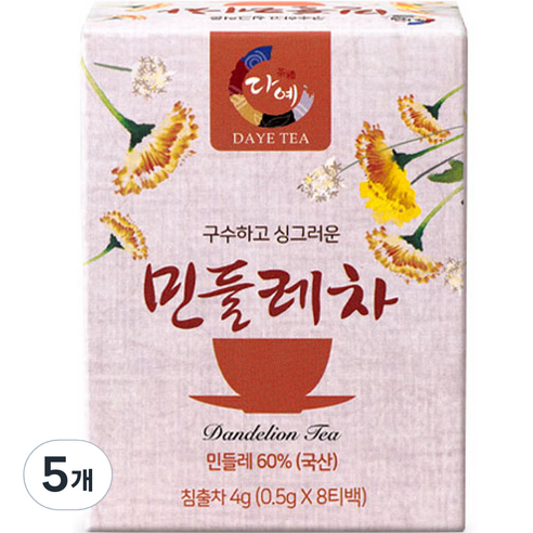 다예 민들레차 8p, 500mg, 8개입, 5개