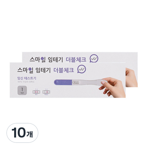 스마일 더블체크 임신테스트기, 10개, 1개입