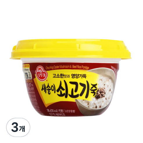 오뚜기죽 오뚜기 새송이 쇠고기죽 상온, 285g, 3개 Best Top5