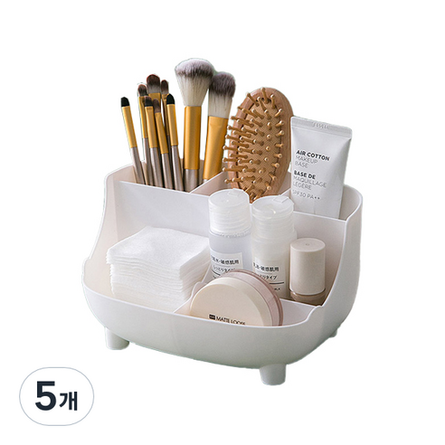 베러홈 책상정리함 연필꽂이, 화이트, 5개