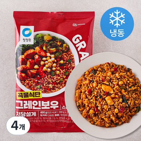 청정원 그레인보우 스리라차 치킨 2개입 (냉동), 400g, 4개