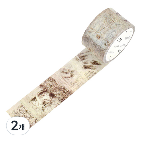 라이프포인트 레트로원고 시리즈 마스킹 테이프 30mm x 7m, 03인물, 2개