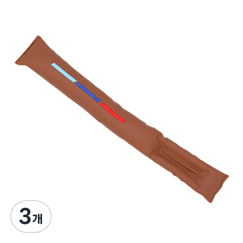 엠노블 차량용 스티치 틈새쿠션, 브라운, 3개