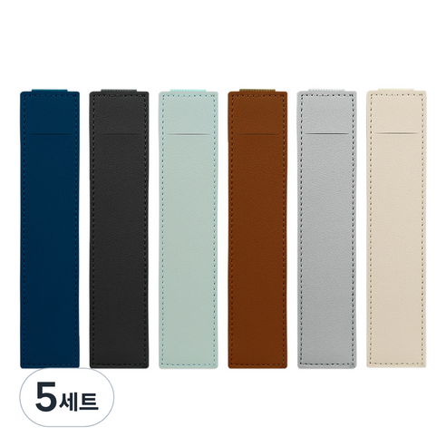 코히모 다이어리 펜 고정 밴드 홀더 6종 세트 4W141, 혼합 색상, 5세트