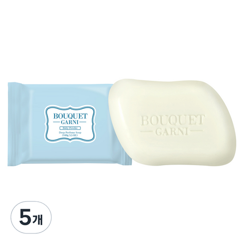 부케가르니 딥 퍼퓸 비누 베이비파우더, 100g, 5개