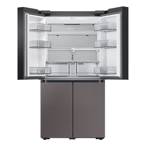 뛰어난 성능과 효율성을 경험할 수 있는 삼성전자 비스포크 4도어 냉장고 메탈 875L
