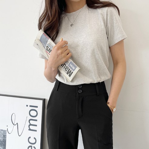 세련됨과 편안함이 조화를 이룬 가비진 여성용 하이웨스트 와이드 슬랙스