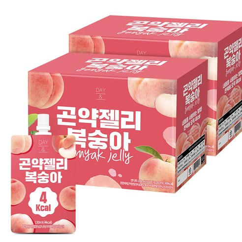 참앤들황토농원 데이앤 복숭아 곤약젤리 10p, 1300ml, 6개