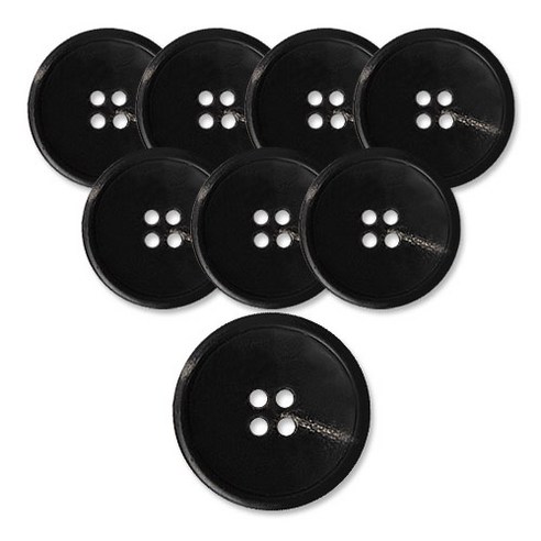동대문단추왕 고급 무광 코트 가디건 단추 18mm, 카페인, 8개, 블랙 카페인