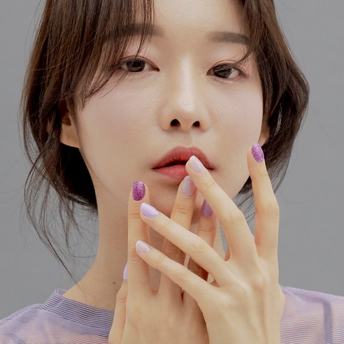 붙이는 젤네일 블링온 스티커, 1개, 라벤더샤이니