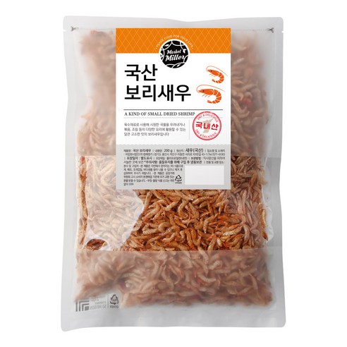 마켓밀러 국산 보리새우, 200g, 2개