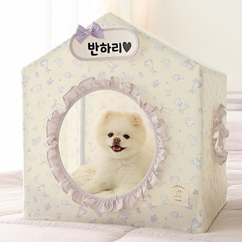 이츠독 쁘띠미뇽 프레임 하우스, 아이보리, 1개