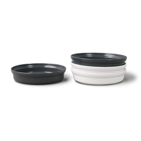 보울보울 국산 노르딕볼볼 파스타볼 22cm, 화이트+차콜, 4개