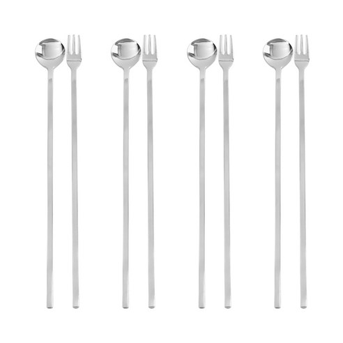 해모 빼빼로2 롱 티스푼 4p + 티포크 4p, 1세트, 스푼 4p + 포크 4p