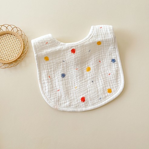 부드러움과 안전함으로 우리 아기의 하루를 빛낼 럭셔리베이비 6중 요루거즈 턱받이