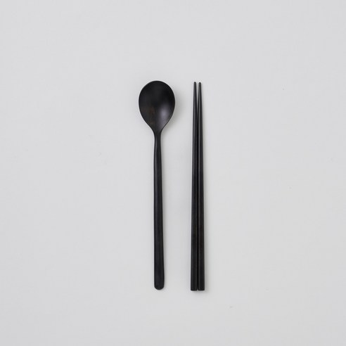 칠몽 오단 자연 옻칠 나무 수저 세트 24cm, 1세트, 숟가락 + 젓가락