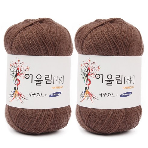 브랜드얀 어울림 뜨개실 2p, 904 커피, 400m
