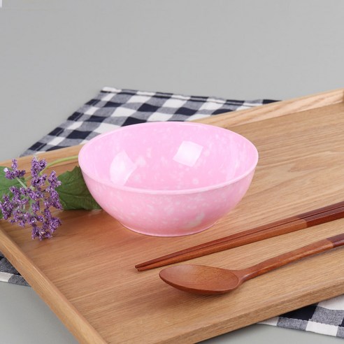 레트로 분식그릇 떡볶이 팝 대접, PINK, 4개