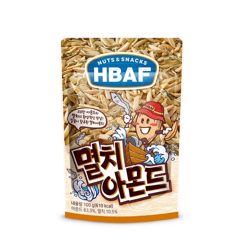 HBAF 멸치 아몬드, 300g, 2개