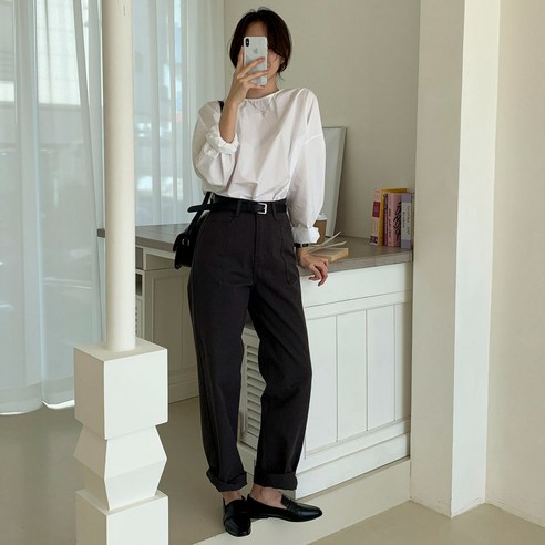 린다샵 여성용 메이엔 와이드 코튼 팬츠 PT6991K12