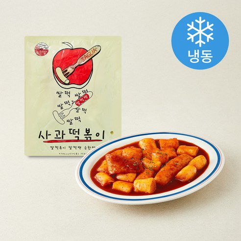 [로켓프레시] 사과떡볶이 쌀떡볶이 쌀떡팩 순한맛 (냉동)