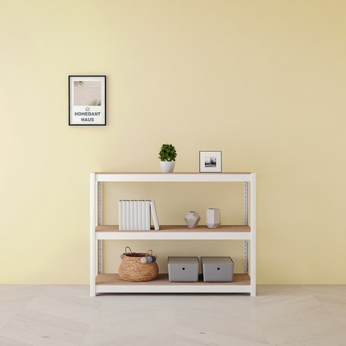 홈던트 하우스 철제 스탠드선반 3단 1200 x 500 x 900 mm, 화이트