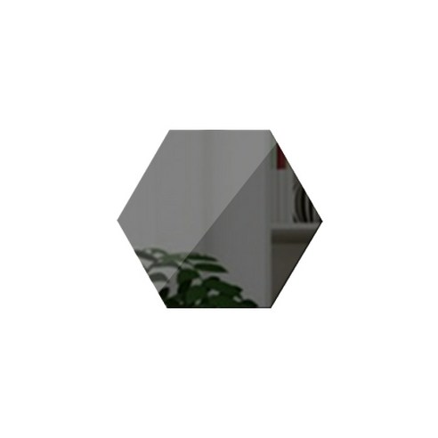 코쿼드 셀프인테리어 아크릴거울 육각 12p, 블랙