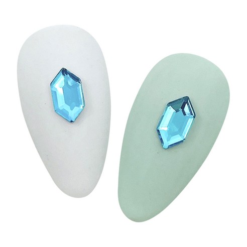메이브라운 대용량 네일스톤 미니핵사곤 4 x 8 mm 50p, 에메랄드블루, 1세트