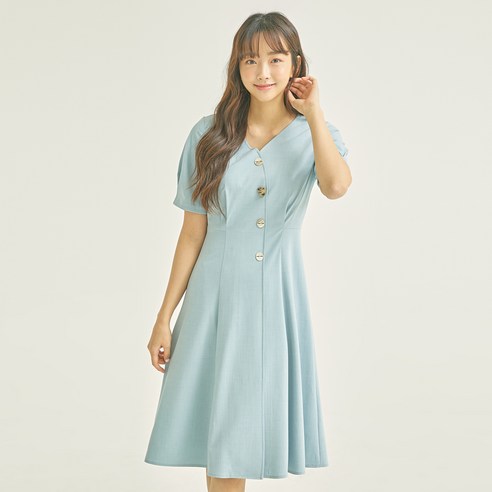 로엠 시그니쳐 단추포인트 데일리 롱원피스