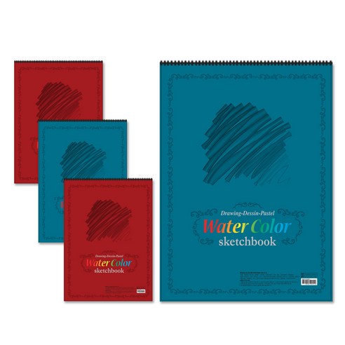 몽땅 전문가용 스케치북 200g 2종 x 2p세트, 8절, 18매, 1세트