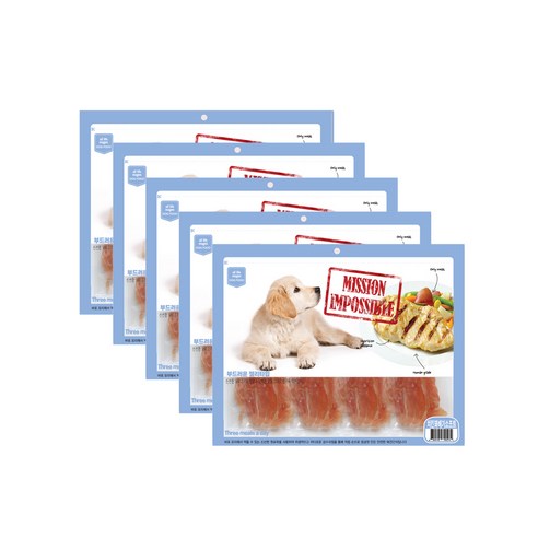 미션 치킨꽈배기 소프트 강아지간식, 5개, 치킨