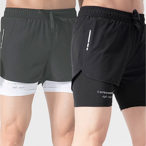 로지 투인원 트레이닝 레깅스 반바지 2p
