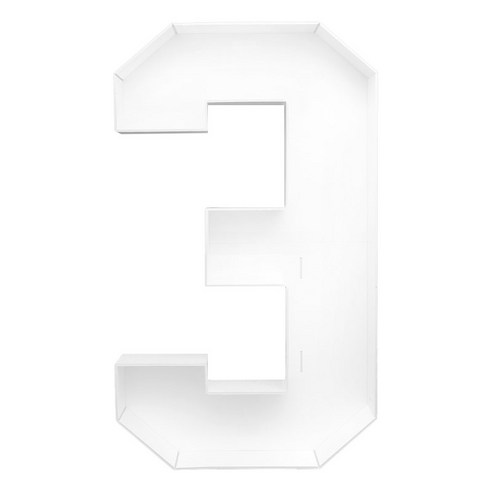 파티팡 벌룬 데코박스 숫자, 3, 1개