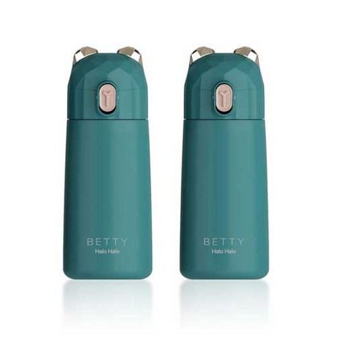 푸코 베티 미니 원터치 보온병 2p + 세척솔 세트, Forest Green, Forest Green, 270ml
