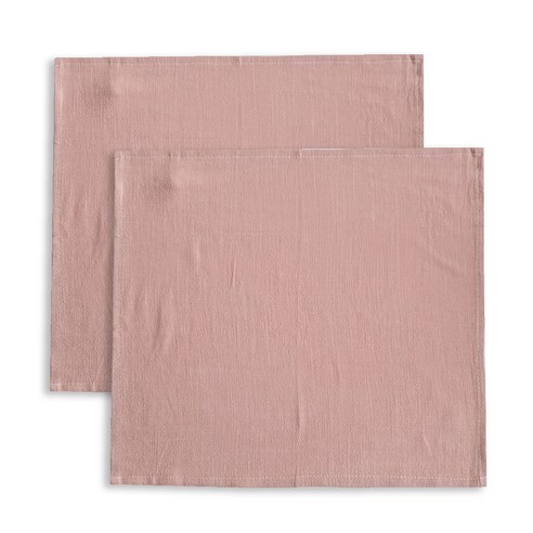 케이트가든 정사각 리넨 키친 크로스 겸 매트 2p, 핑크, 40 x 40 cm