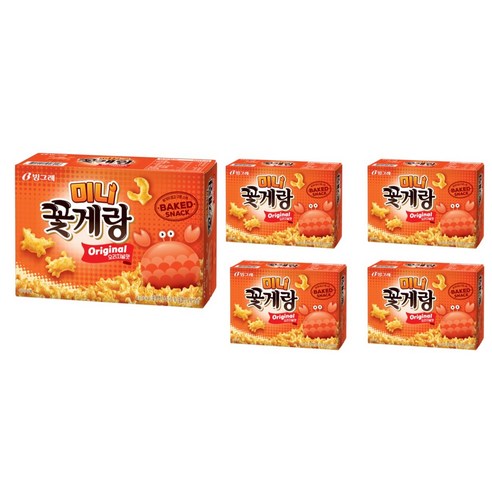 꽃게랑 미니 오리지널, 40g, 5개