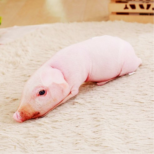 다다랜드 애완 돼지 애착 인형 쿠션, 핑크