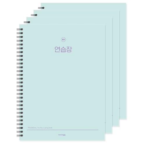 뭉구 3000 연습장, 민트, 4개