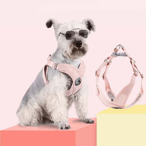 강아지하네스 추천 상품요기쏘 강아지 마카롱 X자형 하네스 제품 사진