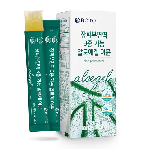 보뚜 장피부면역 3중 기능 알로에겔 이뮨 젤리스틱 15p, 300g, 1개