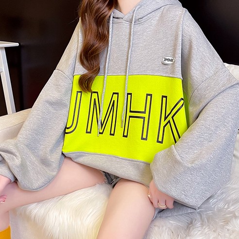 포플러앤씨 루나걸 JMHK 후드 맨투맨