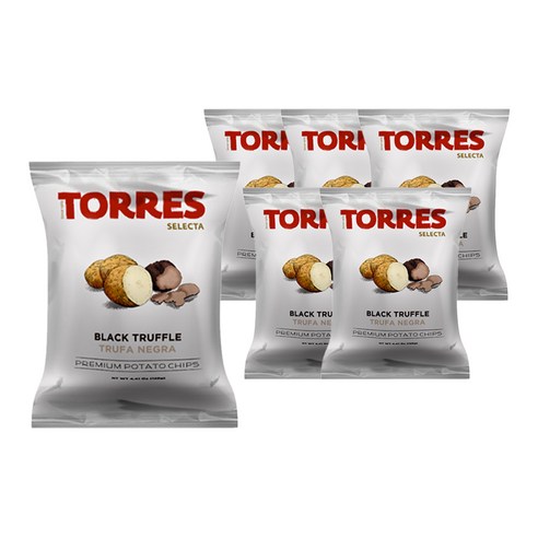 토레스 셀렉타 블랙트러플 감자칩, 40g, 6개