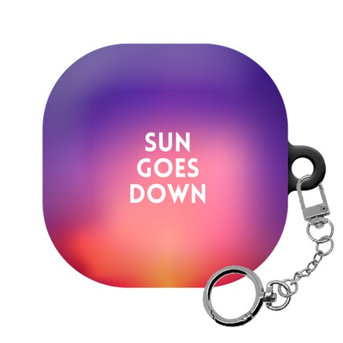 몬드몬드 포인트 러블리 갤럭시 버즈 / 프로 버즈라이브 공용 하드 케이스 + 키링, Sun goes down